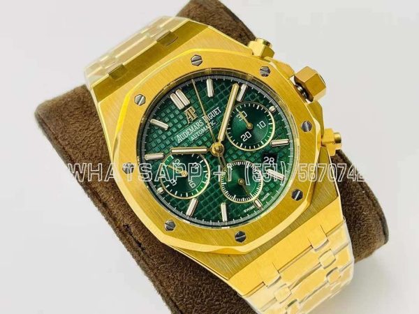 Audemars Piguet Royal Oak Offshore Self-Winding Chronograph Green Dial in Yellow Gold