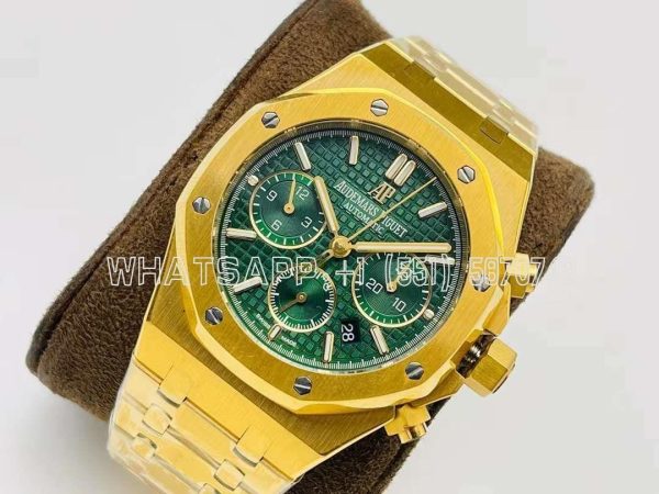Audemars Piguet Royal Oak Offshore Self-Winding Chronograph Green Dial in Yellow Gold