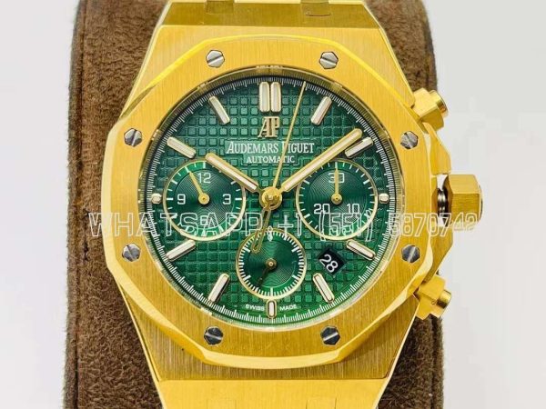 Audemars Piguet Royal Oak Offshore Self-Winding Chronograph Green Dial in Yellow Gold