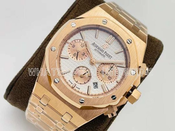 Audemars Piguet Royal Oak Offshore Self-Winding Chronograph White/Rose Dial in Rose Gold