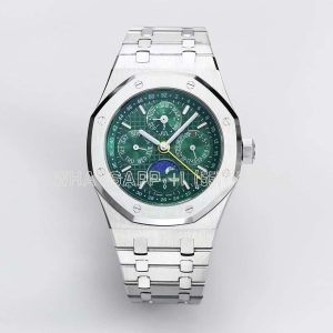 Audemars Piguet Royal Oak Perpetual Calendar 26613 Green Dial in Steel