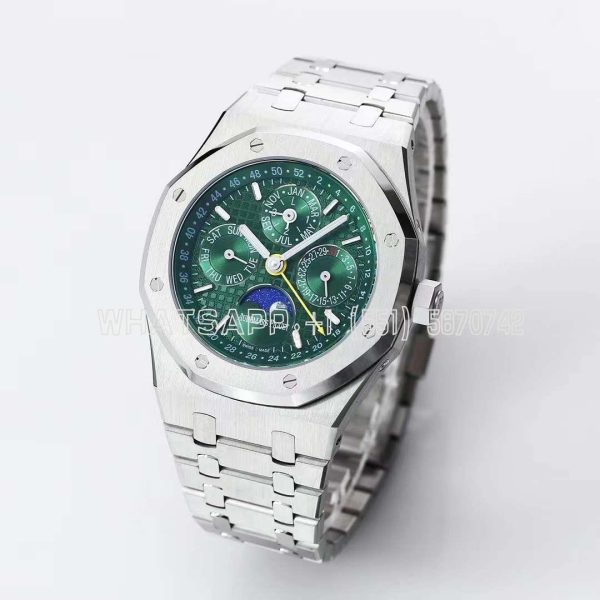 Audemars Piguet Royal Oak Perpetual Calendar 26613 Green Dial in Steel