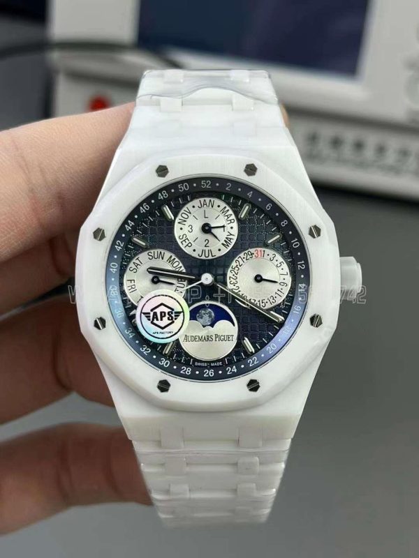 Audemars Piguet Royal Oak Perpetual Calendar Ceramic 26579CB Blue Dial
