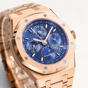 Audemars Piguet Royal Oak Perpetual Calendar Rose Gold 26574OR Blue Dial