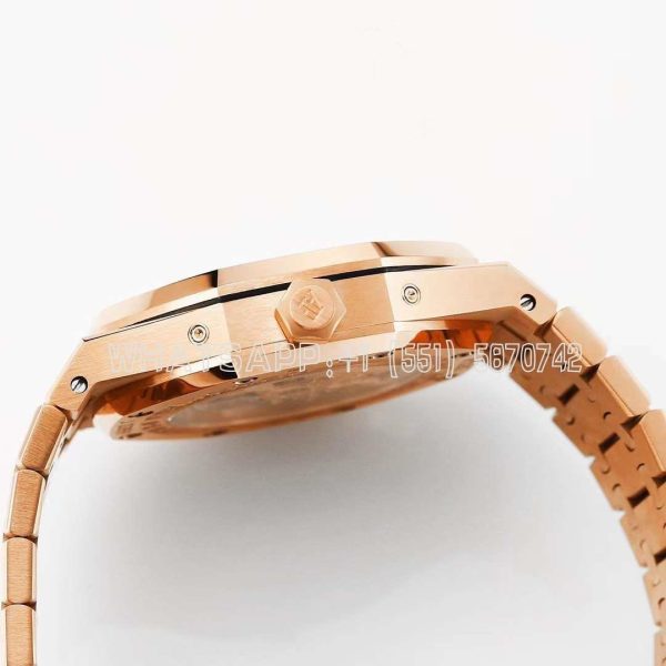 Audemars Piguet Royal Oak Perpetual Calendar Rose Gold 26574OR Blue Dial - Image 4