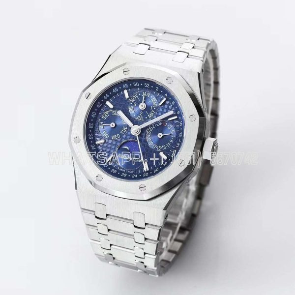 Audemars Piguet Royal Oak Perpetual Calendar Steel 26574 Blue Dial