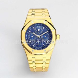 Audemars Piguet Royal Oak Perpetual Calendar Yellow Gold 26574 Blue Dial