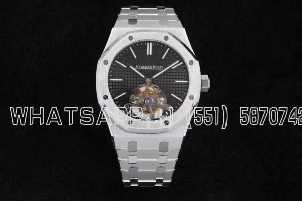 Audemars Piguet Royal Oak Tourbillon Extra-Thin Black Dial in Steel 2018 SIHH R8 Factory