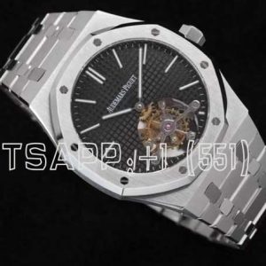 Audemars Piguet Royal Oak Tourbillon Extra-Thin Black Dial in Steel 2018 SIHH R8 Factory