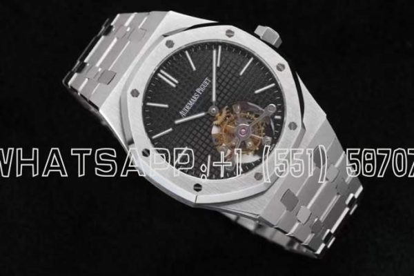 Audemars Piguet Royal Oak Tourbillon Extra-Thin Black Dial in Steel 2018 SIHH R8 Factory