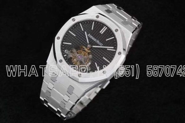 Audemars Piguet Royal Oak Tourbillon Extra-Thin Black Dial in Steel 2018 SIHH R8 Factory