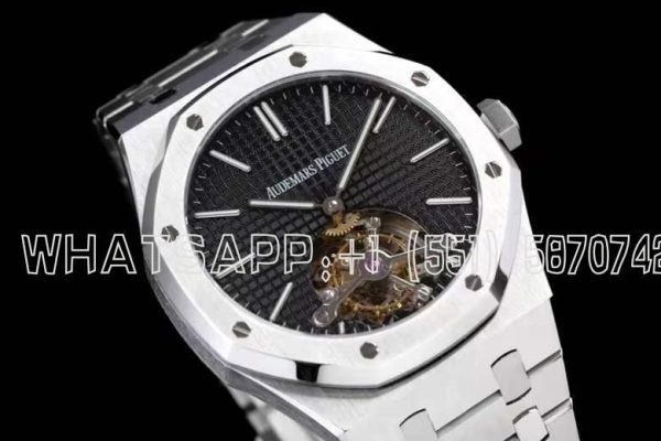 Audemars Piguet Royal Oak Tourbillon Extra-Thin Black Dial in Steel 2018 SIHH R8 Factory