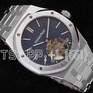 Audemars Piguet Royal Oak Tourbillon Extra-Thin Blue Dial in Steel R8 Factory