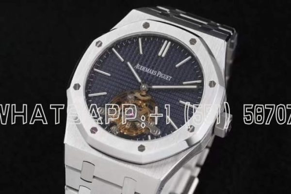 Audemars Piguet Royal Oak Tourbillon Extra-Thin Blue Dial in Steel R8 Factory