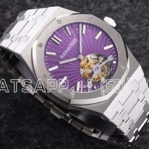 Audemars Piguet Royal Oak Tourbillon Extra-Thin Purple Dial in Steel 2018 SIHH 26522ST R8 Factory