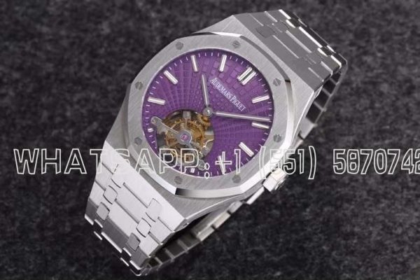 Audemars Piguet Royal Oak Tourbillon Extra-Thin Purple Dial in Steel 2018 SIHH 26522ST R8 Factory