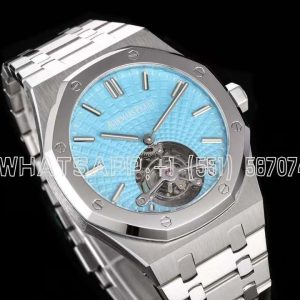 Audemars Piguet Royal Oak Tourbillon Tourbillon Extra-Thin Tiffany Blue Dial in Steel R8 Factory