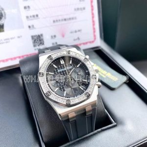 Audemars Piguet Royal Oak Offshore 26231ST.ZZ.D002CA.01 'Lady' Stainless Steel Black Dial Diamond Bezel