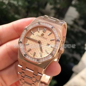 Audemars Piguet Royal Oak Quartz 33mm Rose Gold Diamond Beze