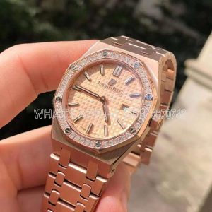Audemars Piguet Royal Oak Quartz 33mm Rose Gold Diamond Beze