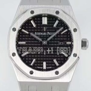 Audemars Piguet Royal Oak Quartz Ladies 33mm Stainless Steel Black Dial