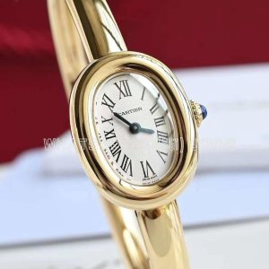 Cartier Baignoire de Cartier watch Mini model YG White Dial on Swiss Quartz Ref. WGBA0045