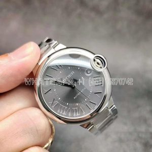 Cartier Ballon Bleu 42mm SS Gray Texture Dial on SS Bracelet A2824
