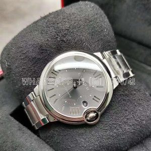 Cartier Ballon Bleu 42mm SS Gray Texture Dial on SS Bracelet A2824