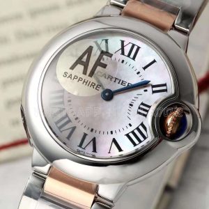 Cartier Ballon Bleu de Cartier 28mm Pink Dial in Steel and Rose Gold