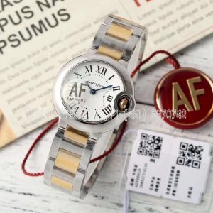 Cartier Ballon Bleu de Cartier 28mm White Dial in Steel and Yellow Gold