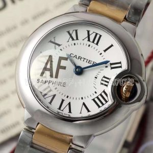 Cartier Ballon Bleu de Cartier 28mm White Dial in Steel and Yellow Gold