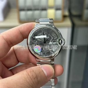 Cartier Ballon Bleu de Cartier 33mm Gray Textured Dial Steel Bracelet
