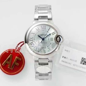 Cartier Ballon Bleu de Cartier 33mm Ice Blue Textured Dial Steel Bracelet