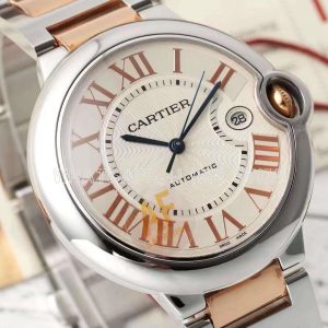 Cartier Ballon Bleu de Cartier 42mm White Dial in Steel and Rose Gold