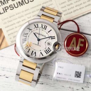 Cartier Ballon Bleu de Cartier 42mm White Dial in Steel and Yellow Gold