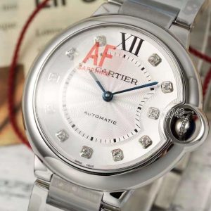 Cartier Ballon Bleu de Cartier Steel 36mm Silver Diamond Dial