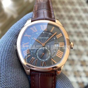 Cartier Drive de Cartier Black Dial in Rose Gold on Leather Strap