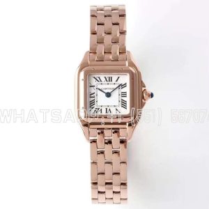 Cartier Panthère De Cartier 22mm White Dial on Rose Gold Bracelet Ronda Quartz