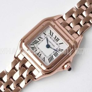 Cartier Panthère De Cartier 22mm White Dial on Rose Gold Bracelet Ronda Quartz