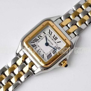 Cartier Panthère De Cartier 22mm White Dial on SS/YG Bracelet Ronda Quartz