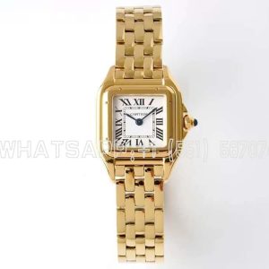 Cartier Panthère De Cartier 22mm White Dial on YG Bracelet Ronda Quartz