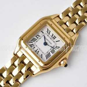 Cartier Panthère De Cartier 22mm White Dial on YG Bracelet Ronda Quartz