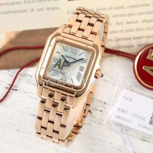 Cartier Panthère De Cartier Medium 27mm Mother-of-pearl Dial in Rose Gold Ronda Quartz