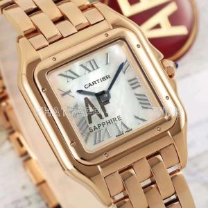 Cartier Panthère De Cartier Medium 27mm Mother-of-pearl Dial in Rose Gold Ronda Quartz