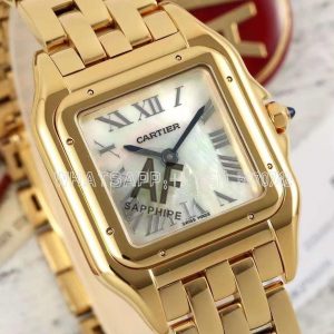 Cartier Panthère De Cartier Medium 27mm Mother-of-pearl Dial in Yellow Gold Ronda Quartz