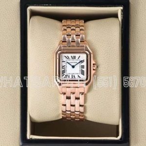 Cartier Panthère De Cartier Medium 27mm White Dial in Rose Gold Ronda Quartz