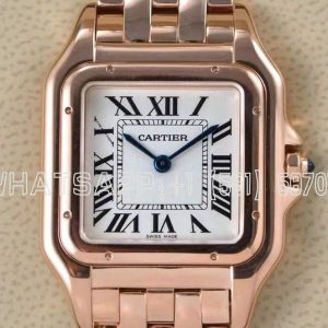 Cartier Panthère De Cartier Medium 27mm White Dial in Rose Gold Ronda Quartz
