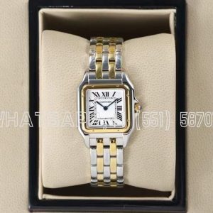 Cartier Panthère De Cartier Medium 27mm White Dial in Steel/Yellow Gold Ronda Quartz