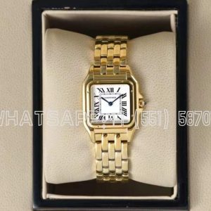 Cartier Panthère De Cartier Medium 27mm White Dial in Yellow Gold Ronda Quartz