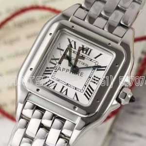 Cartier Panthère Secrete Ladies 22mm SS White Dial on SS Bracelet Ronda Quartz
